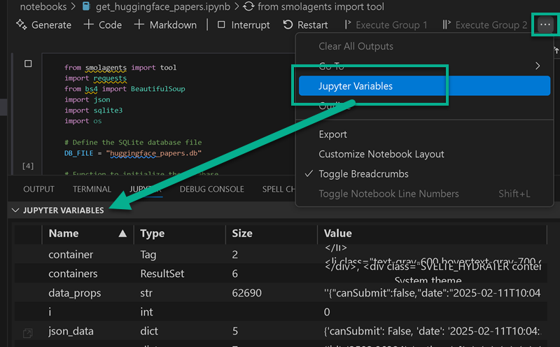 View Variables in VS Code Debugger