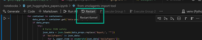 Restart Kernel in VS Code